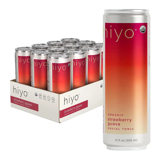 Hiyo Non-Alc Functional Seltzer, Adaptogens & Nootropics, 12 fl oz, 12pk