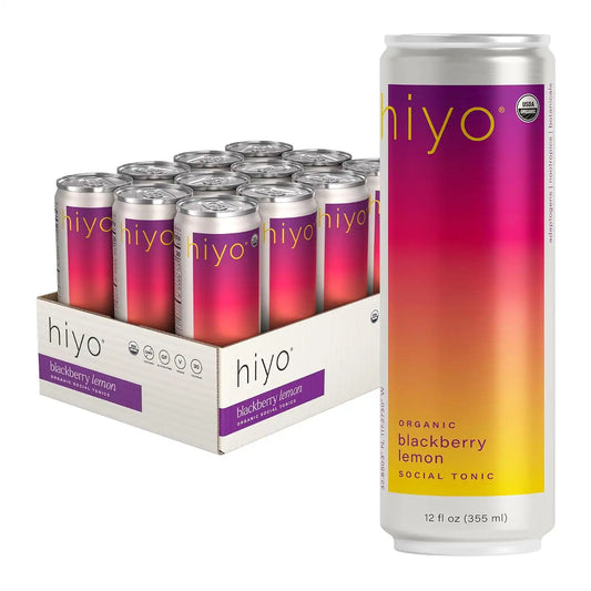 Hiyo Non-Alc Functional Seltzer, Adaptogens & Nootropics, 12 fl oz, 12pk