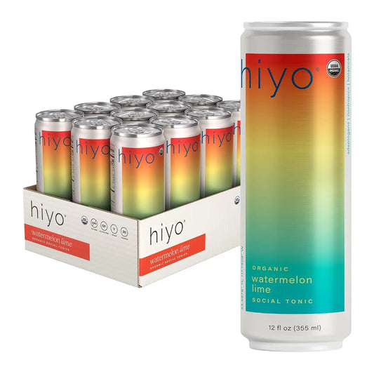Hiyo Non-Alc Functional Seltzer, Adaptogens & Nootropics, 12 fl oz, 12pk